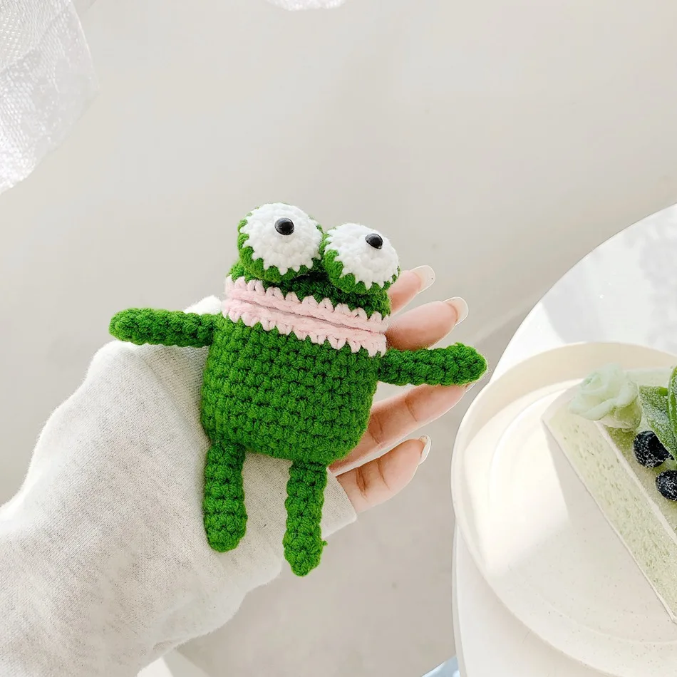Cute Earphone Case For AirPods Cartoon Plush Knitting Funny Frog Headset Case For Apple AirPods 2 Soft Silicone Headphone Cover
Cute Earphone Case For AirPods Cartoon Plush Knitting Funny Frog Headset Case For Apple AirPods 2 Soft Silicone Headphone Cover
