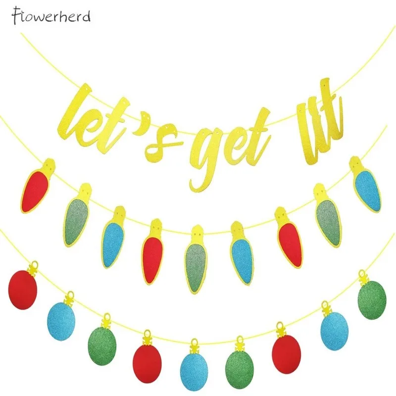 3Pack Glittery Christmas Banner Let's Get Lit for Christmas Decorations Holiday Party New Year Eve Party Decor Mantel Home Decor
3Pack Glittery Christmas Banner Let's Get Lit for Christmas Decorations Holiday Party New Year Eve Party Decor Mantel Home Decor