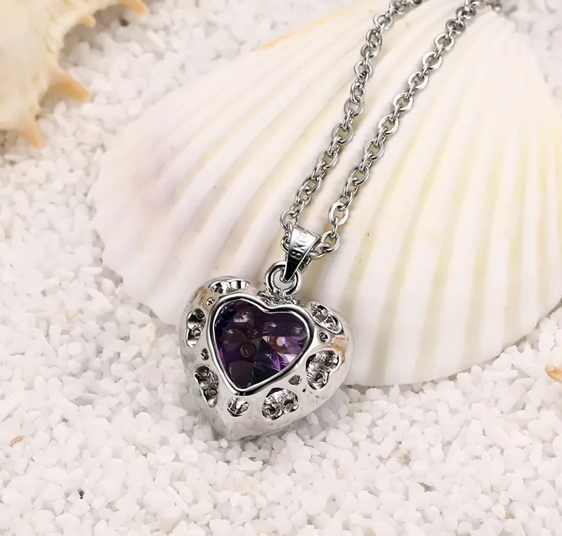 GorGor Fashion Copper Heart-shaped Purple Crystal with Stainless Steel O-Chains Pendant Necklace for Women Jewelry Gift PNB-001
GorGor Fashion Copper Heart-shaped Purple Crystal with Stainless Steel O-Chains Pendant Necklace for Women Jewelry Gift PNB-001