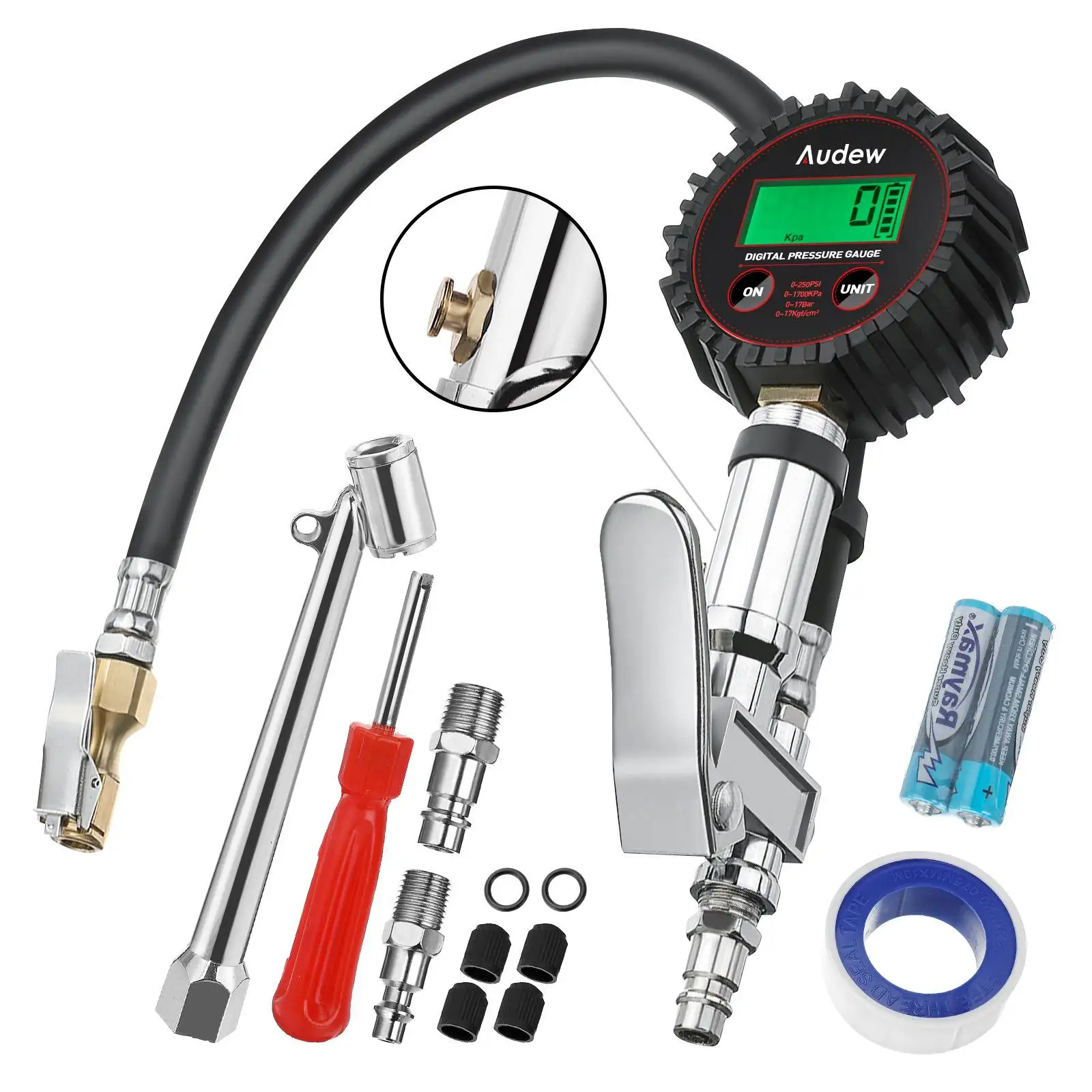 Tire Pressure Gauge Digital Tire Tester 250PSI LCD Display Air Pressure Manometer Quick Connect Coupler For Car Auto Motorcycle
Tire Pressure Gauge Digital Tire Tester 250PSI LCD Display Air Pressure Manometer Quick Connect Coupler For Car Auto Motorcycle