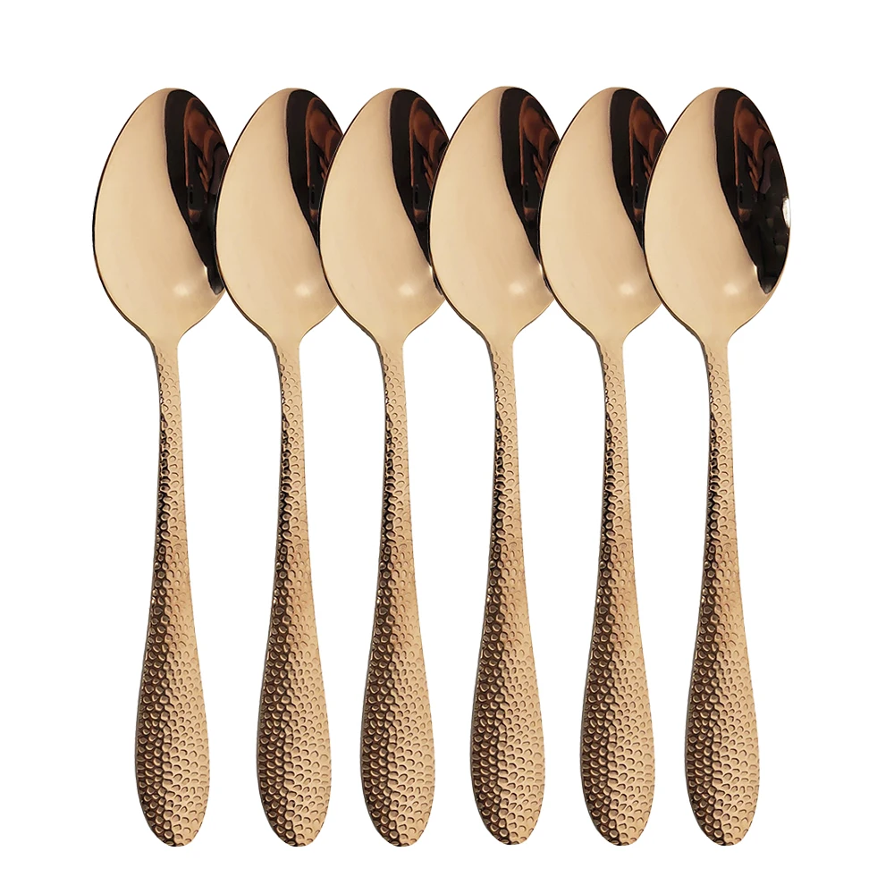 6Pcs Rose Dinner Spoon Cutlery 304 Stainless Steel Dinnerware Spoon Silverware Mirror 5 Color Tableware Kitchen Flatware
6Pcs Rose Dinner Spoon Cutlery 304 Stainless Steel Dinnerware Spoon Silverware Mirror 5 Color Tableware Kitchen Flatware