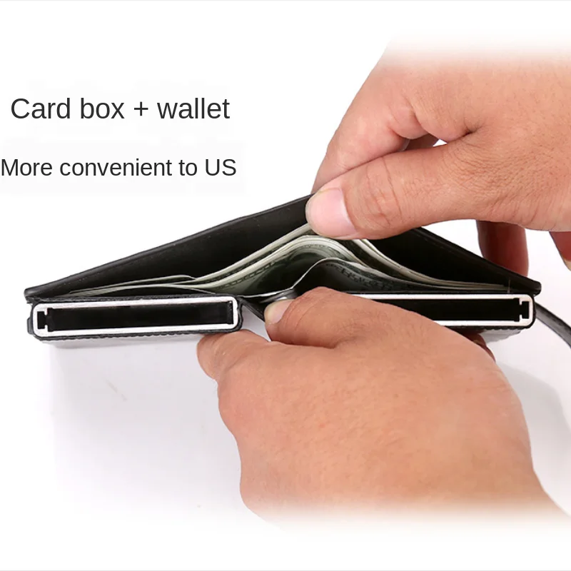 New dual card aluminum alloy card box wallet anti-theft credit card holder RFID credit card wallet id badge holder
New dual card aluminum alloy card box wallet anti-theft credit card holder RFID credit card wallet id badge holder