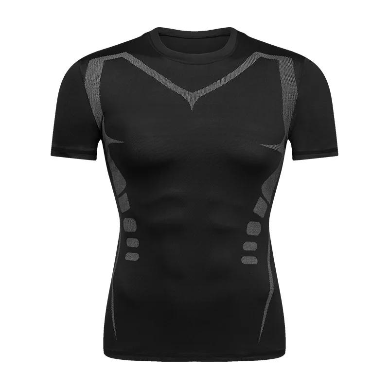 Impresssano 3D homens correndo secagem rapida футболка corrida ao ar livre escalada tamanho grande moda masculina compresssano T