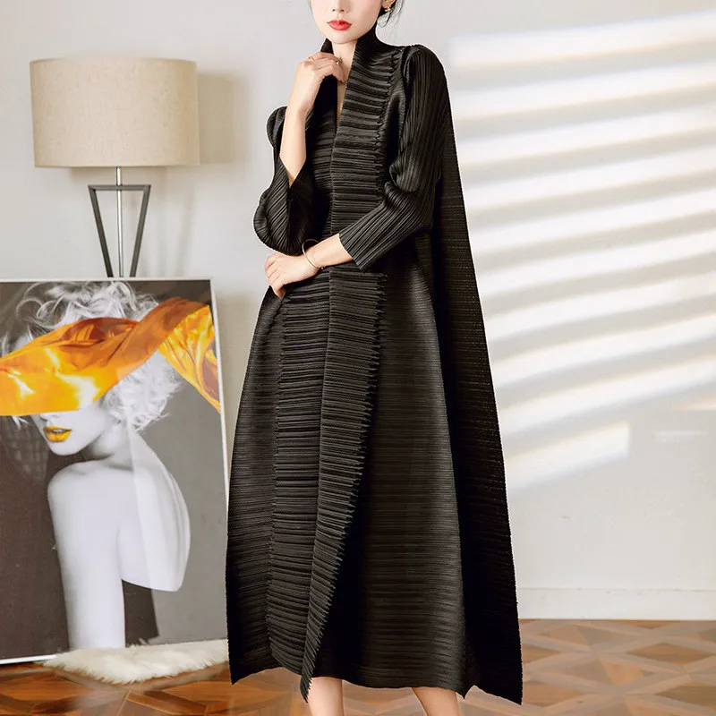 Miyake Pleated Dress Fall 2021 Winter Plus Size Long Dress Cardigan Belt Sashes Jacket Elegant Aesthetic Clothing
Miyake Pleated Dress Fall 2021 Winter Plus Size Long Dress Cardigan Belt Sashes Jacket Elegant Aesthetic Clothing