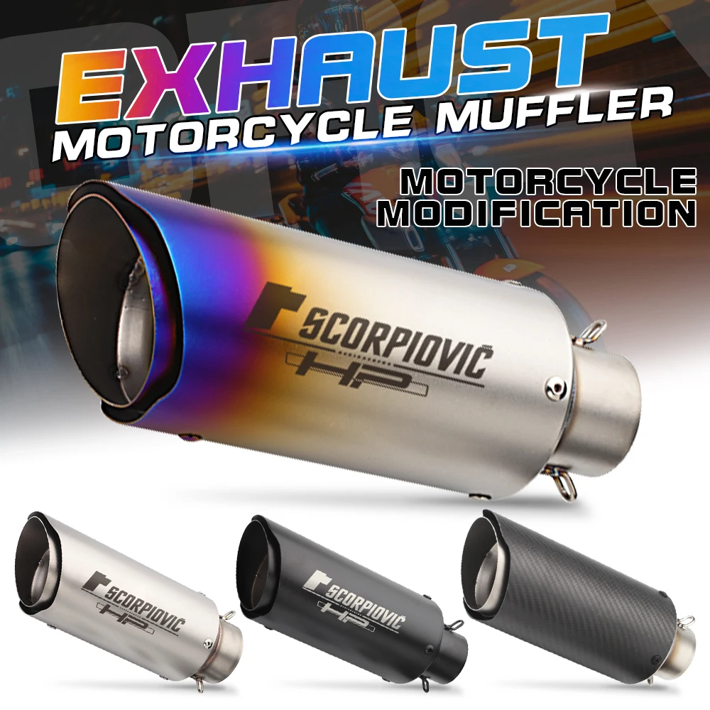 51mm/60mm Motorcycle Exhaust Pipe Carbon Fiber Exhaust with DB Killer Tubo Escape Escapamento De Moto for RC390 CBR650F Z900
51mm/60mm Motorcycle Exhaust Pipe Carbon Fiber Exhaust with DB Killer Tubo Escape Escapamento De Moto for RC390 CBR650F Z900