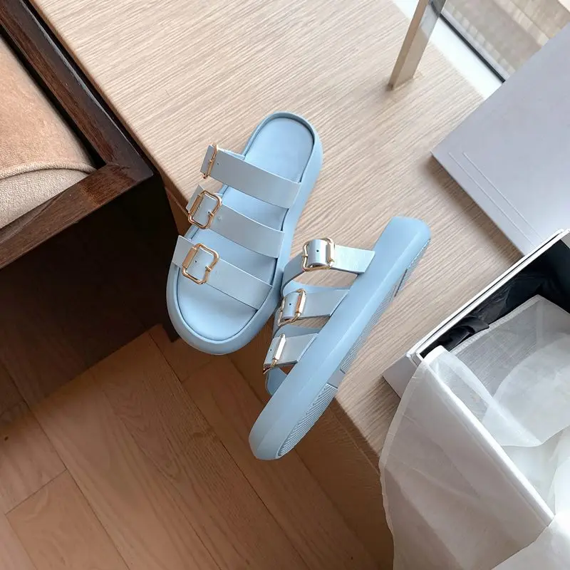 MORAZORA New Genuine Leather Shoes Women Sandals Fashion Platform Flat Sandals Casual Shoes Candy Color Ladies Shoes Mules
MORAZORA New Genuine Leather Shoes Women Sandals Fashion Platform Flat Sandals Casual Shoes Candy Color Ladies Shoes Mules