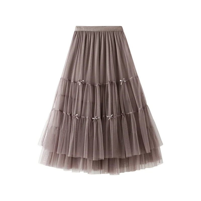 2022 Autumn New Elastic High Waist Slim Casual Bowknot Mesh Skirt Simple Elegant Loose Women A-line Long Skirt Free Shipping
2022 Autumn New Elastic High Waist Slim Casual Bowknot Mesh Skirt Simple Elegant Loose Women A-line Long Skirt Free Shipping