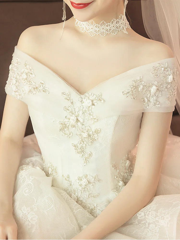 Palace Floor Length Wedding Dress 2020 New Hepburn Style One-shoulder French Bride Married Was Thin and Large Size Retro
Palace Floor Length Wedding Dress 2020 New Hepburn Style One-shoulder French Bride Married Was Thin and Large Size Retro