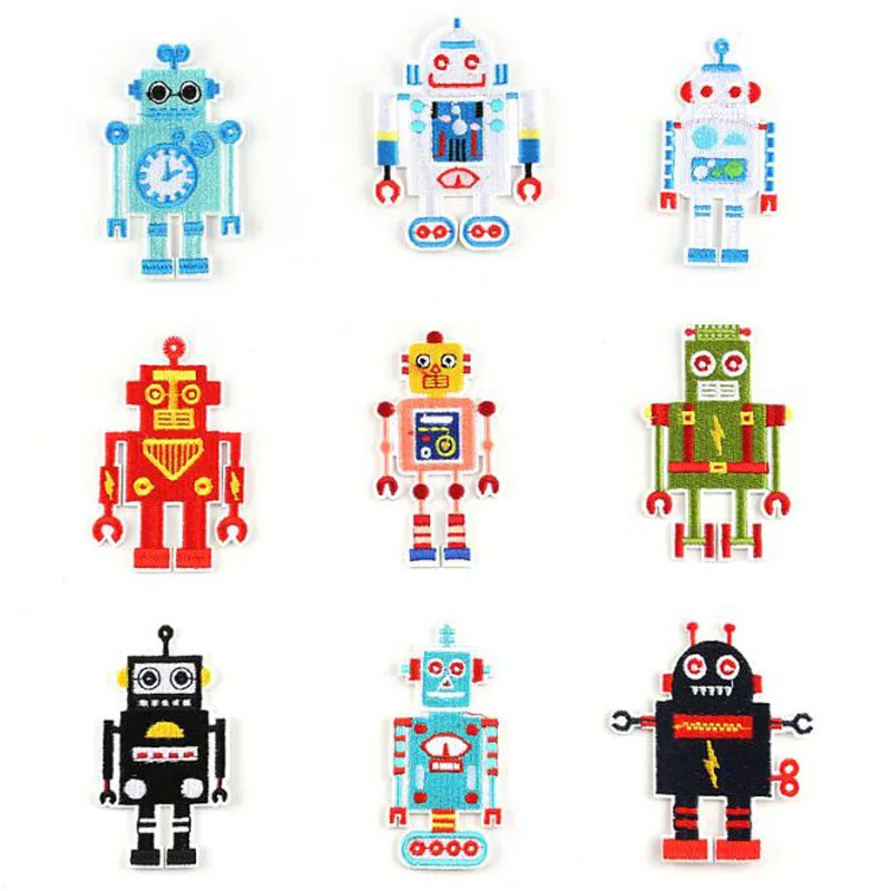 9Pcs New Cartoon children Clock Robot Patches Badges Stripe Star Iron On Patches Accessories For Clothing Embroidered Patches
9Pcs New Cartoon children Clock Robot Patches Badges Stripe Star Iron On Patches Accessories For Clothing Embroidered Patches
