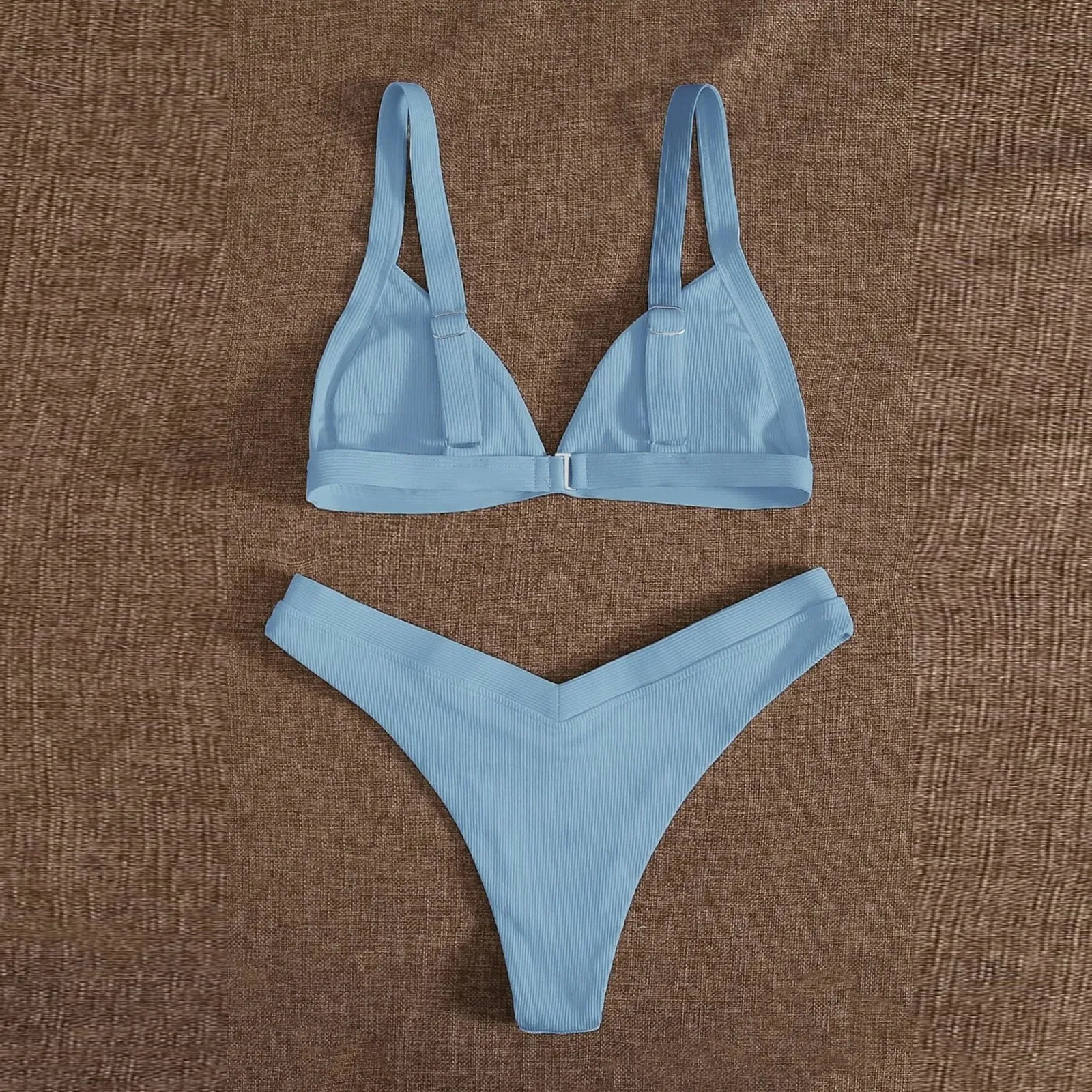 Solid Swimwear Women Swimsuit Sexy Push Up Bikinis Set Female Two Piece Ribbed Bathing Suit Beachwear Summer Brazilian Bikini
Solid Swimwear Women Swimsuit Sexy Push Up Bikinis Set Female Two Piece Ribbed Bathing Suit Beachwear Summer Brazilian Bikini