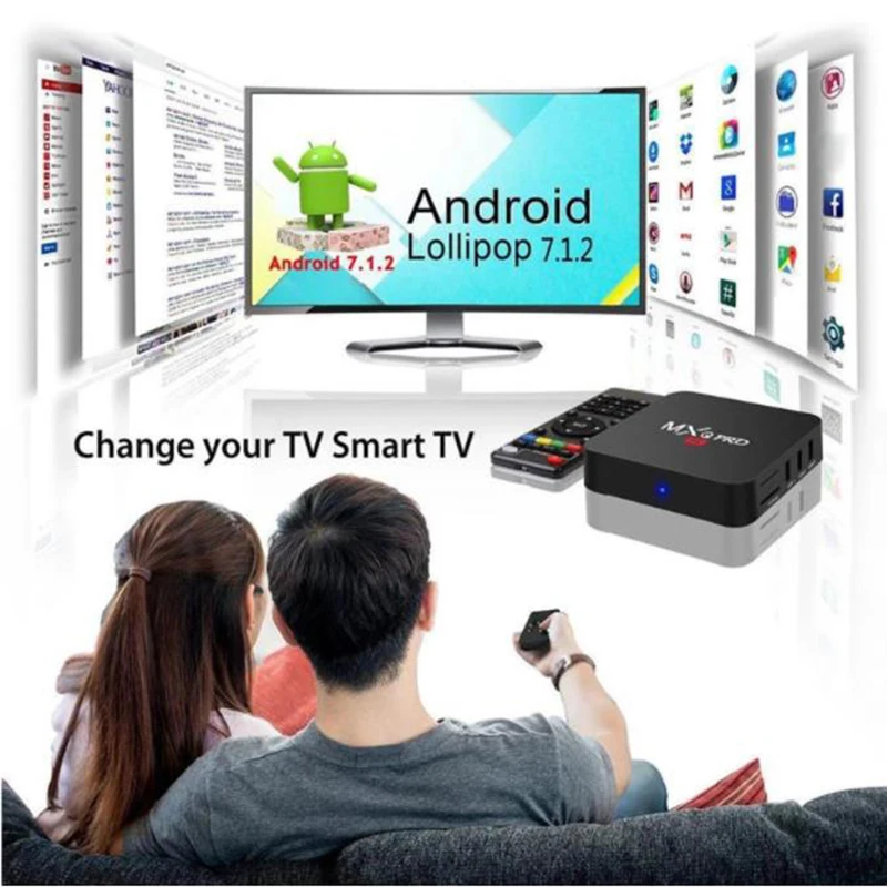 4 шт. смарт-приставка Android 10 0 4K Allwinner H3 ядра 2 ГБ 16 Wi-Fi Google Play Youtube TV Box медиаплеер |