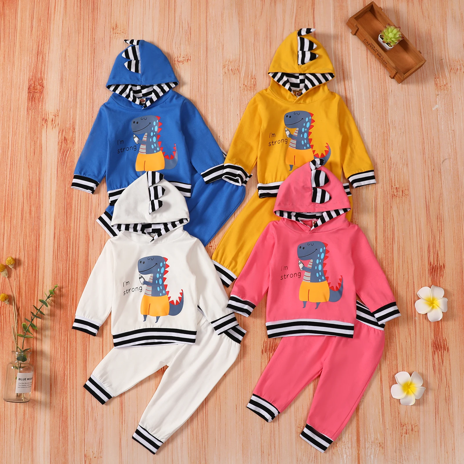 0-24 Months Baby Boys Girls Autumn Outfits 2Pcs Clothes Dinosaur Print Hooded Long Sleeve Sweatshirt + Casual Pants
0-24 Months Baby Boys Girls Autumn Outfits 2Pcs Clothes Dinosaur Print Hooded Long Sleeve Sweatshirt + Casual Pants