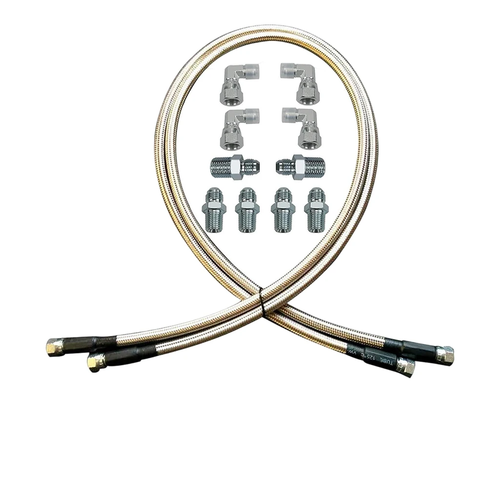 Braided Transmission Cooler Hose with Fitting Fit for Chevy 700R4 TH350 Cars Trucks Parts Replace 52inch
Braided Transmission Cooler Hose with Fitting Fit for Chevy 700R4 TH350 Cars Trucks Parts Replace 52inch