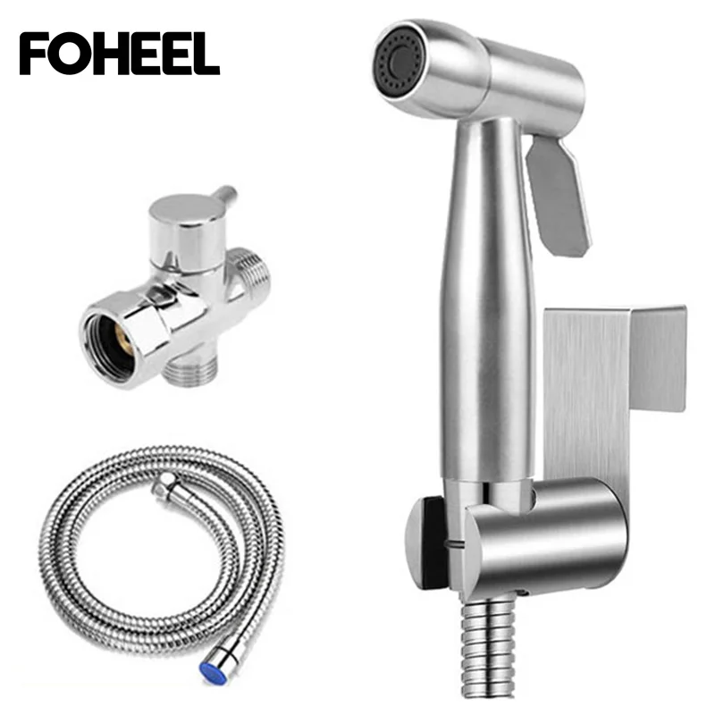 FOHEEL Bathroom Hand Bidet Sprayer Set Handheld Toilet Bidet Faucet Sprayer Stainless Steel Toilet Self Cleaning Shower Head
FOHEEL Bathroom Hand Bidet Sprayer Set Handheld Toilet Bidet Faucet Sprayer Stainless Steel Toilet Self Cleaning Shower Head