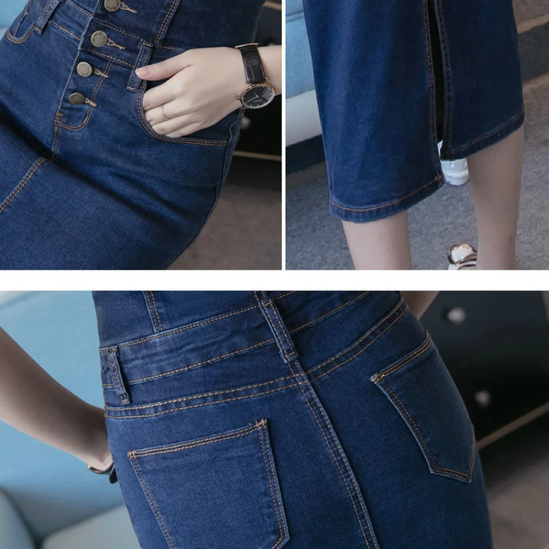 2021 Spring Summer Fashion Spaghetti Strap Women Denim Skirts High Waist Split Female Package Hip Jeans Pencil Skirt Plus Size
2021 Spring Summer Fashion Spaghetti Strap Women Denim Skirts High Waist Split Female Package Hip Jeans Pencil Skirt Plus Size