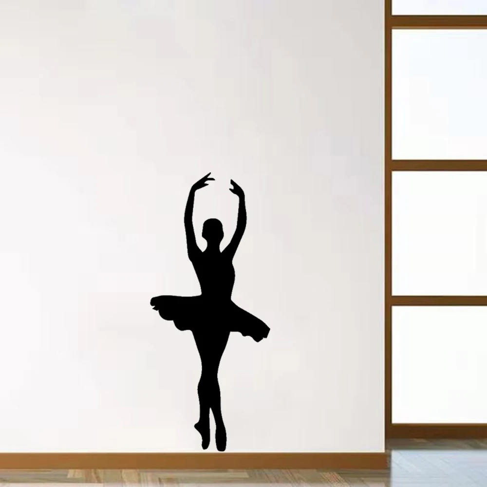 Красивые танцевальные девушки ПВХ наклейки на стену домашний декор для девочек