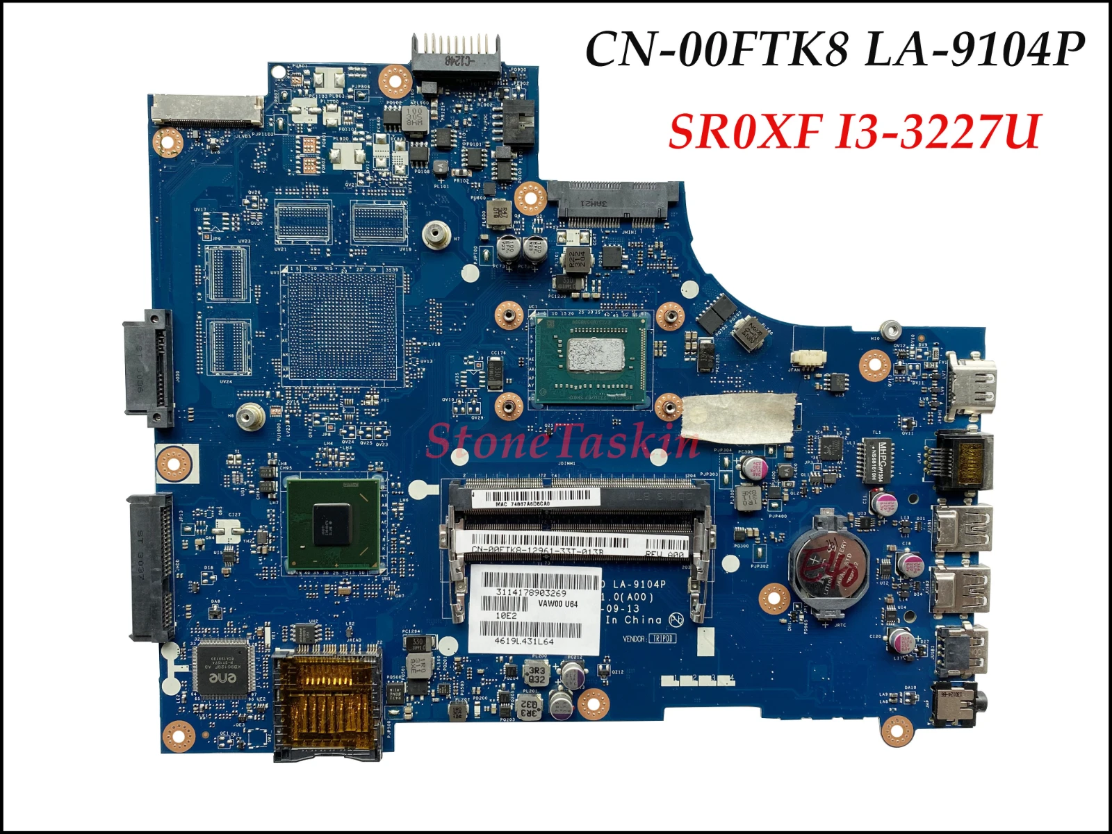 Оптовая продажа CN-00FTK8 для Dell Inspiron 3521 5521 Материнская плата ноутбука 0FTK8 VAW00 LA-9104P
