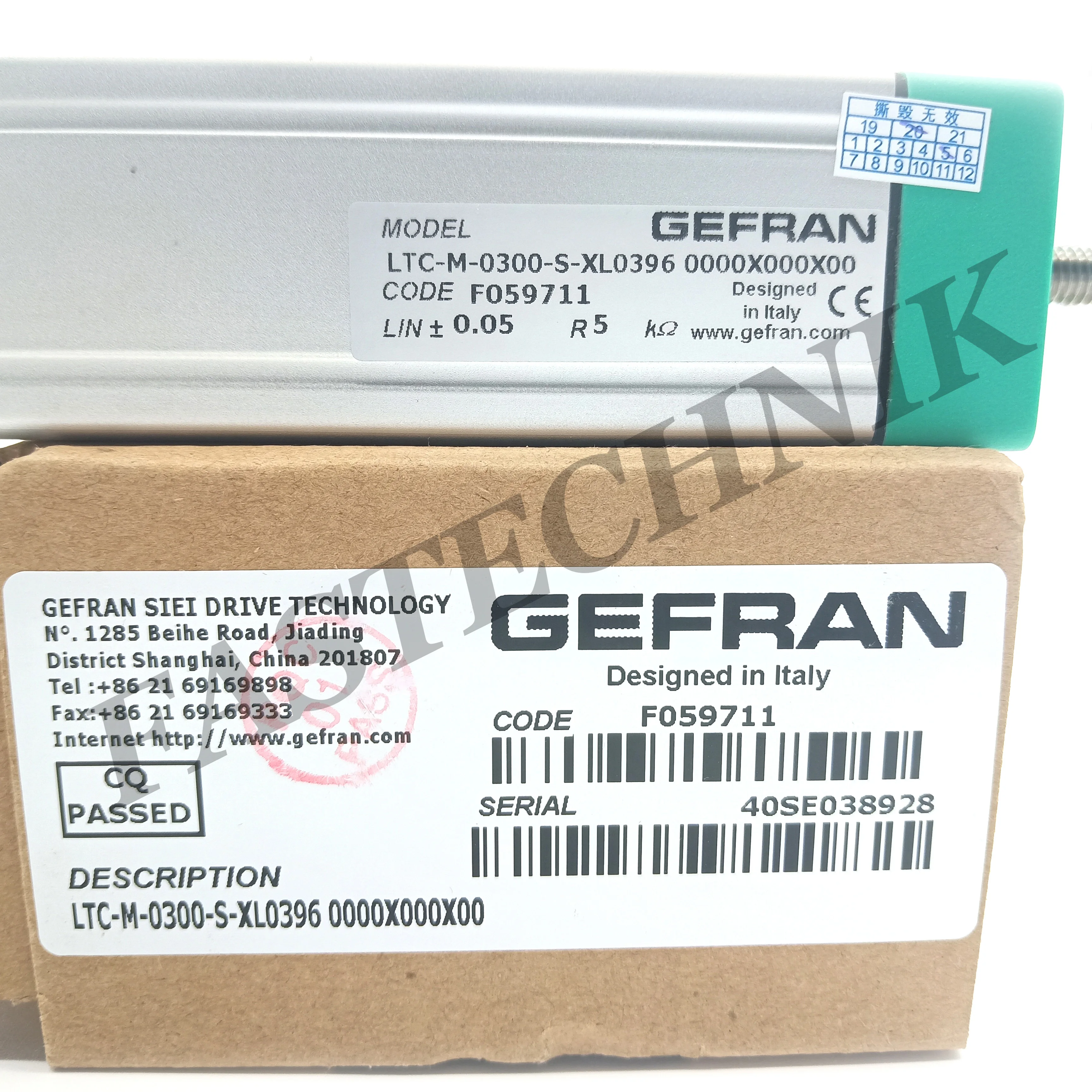 New original Italian GEFRAN linear displacement sensor electronic ruler LTC-M-0300-S pull rod electronic ruler LTC-M-300
New original Italian GEFRAN linear displacement sensor electronic ruler LTC-M-0300-S pull rod electronic ruler LTC-M-300