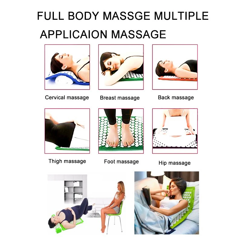 Massager Cushion Massage Yoga Mat Acupressure Reli Stress Back Pain Mat/Pillow Massage Pad Relaxation Yoga Mat
Massager Cushion Massage Yoga Mat Acupressure Reli Stress Back Pain Mat/Pillow Massage Pad Relaxation Yoga Mat