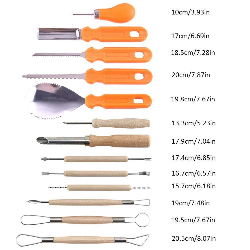 13pcs/Set Pumpkin Carving Kit Stainless Steel Cutter Kitchen Cutter Pumpkin Durable Carving Tools For Pumpkin Carving
13pcs/Set Pumpkin Carving Kit Stainless Steel Cutter Kitchen Cutter Pumpkin Durable Carving Tools For Pumpkin Carving