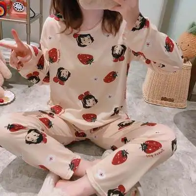 2020 Pajamas Women Fall/Winter New 2 Piece Pajamas Suit Women Round Neck Pajamas Comfortable Home Wear Pajamas 
2020 Pajamas Women Fall/Winter New 2 Piece Pajamas Suit Women Round Neck Pajamas Comfortable Home Wear Pajamas