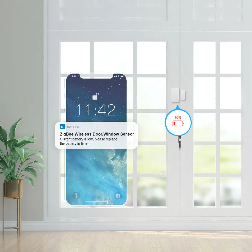 SONOFF SNZB-04 ZigBee Wireless Door/Window Sensor Enable Smart Linkage With ZigBee Bridge For eWeLink APP Smart Home Automation