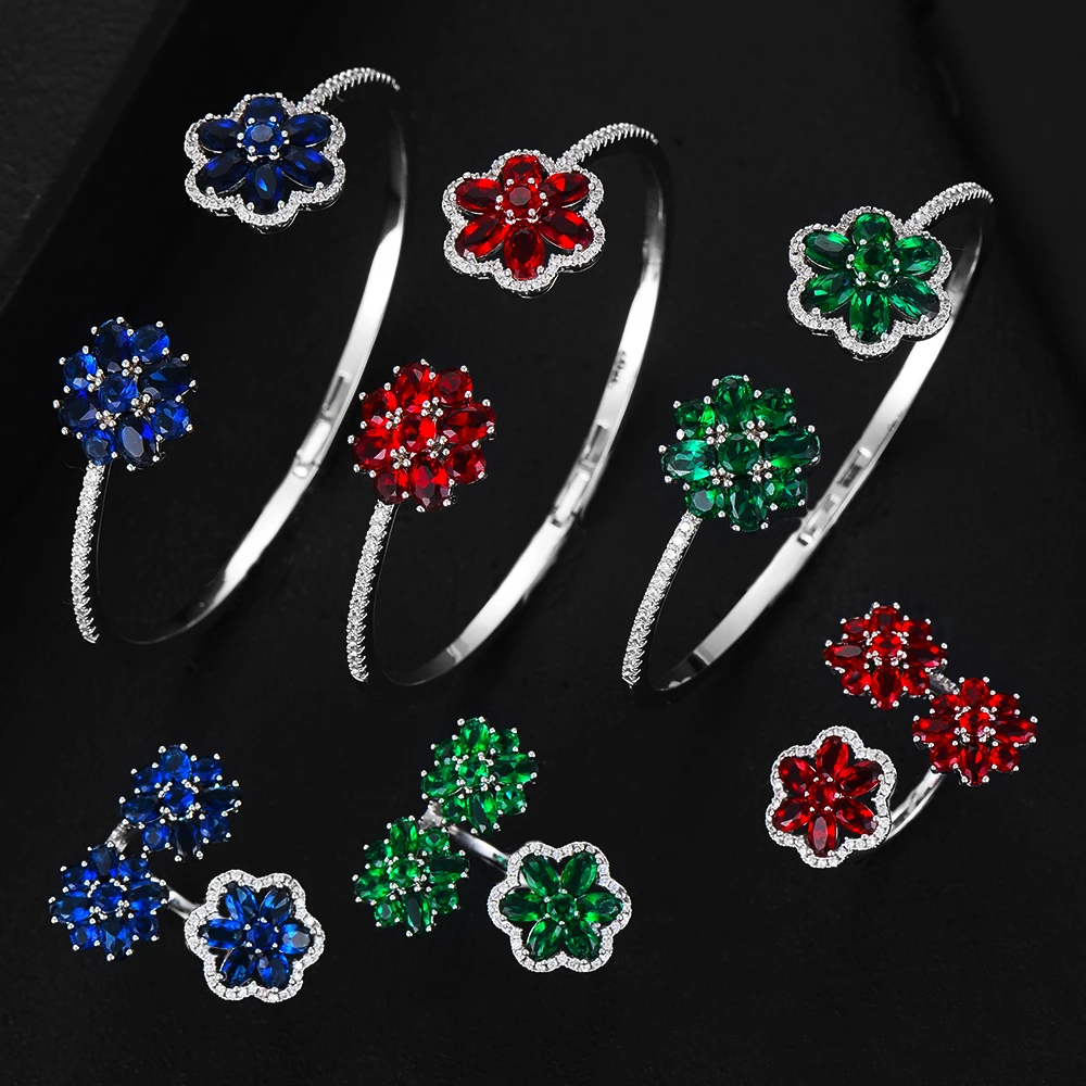 GODKI Luxury 3PCS Shiny Blue Open Bangle Ring Earrings Jewelry Set For Women Wedding Bridal Cubic Zirconia PARTY Jewelry 2020
GODKI Luxury 3PCS Shiny Blue Open Bangle Ring Earrings Jewelry Set For Women Wedding Bridal Cubic Zirconia PARTY Jewelry 2020