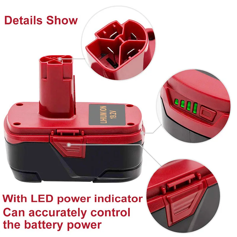 Suitable for craftsman Craftsman19.2V power tool battery accessories 5.0AH cordless drill lithium battery factory direct sales
Suitable for craftsman Craftsman19.2V power tool battery accessories 5.0AH cordless drill lithium battery factory direct sales