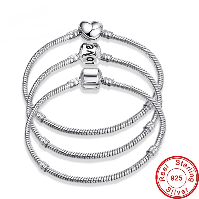 Luxury 100% 925 Sterling Silver Letter LOVE Snake Chain Bracelet Fit Original Brand Beads Charms DIY Bracelet Silver 925 Jewelry
Luxury 100% 925 Sterling Silver Letter LOVE Snake Chain Bracelet Fit Original Brand Beads Charms DIY Bracelet Silver 925 Jewelry