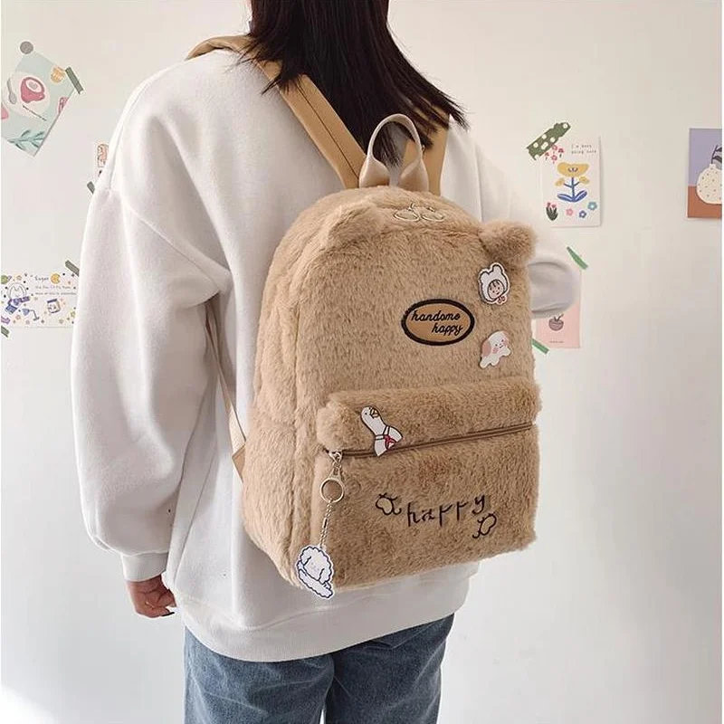 The New Kawaii Autumn and Winter Fluff Little Bear Backpack Student Keep Warm Cute Backpack High Capacity Bag
The New Kawaii Autumn and Winter Fluff Little Bear Backpack Student Keep Warm Cute Backpack High Capacity Bag