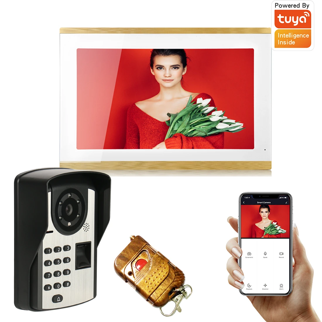 Wired Video Doorbell WiFi Door Phone Call Intercom System For Apartment Villa w/ Camera 10" Screen Fingerprint Password Unlock
Wired Video Doorbell WiFi Door Phone Call Intercom System For Apartment Villa w/ Camera 10" Screen Fingerprint Password Unlock