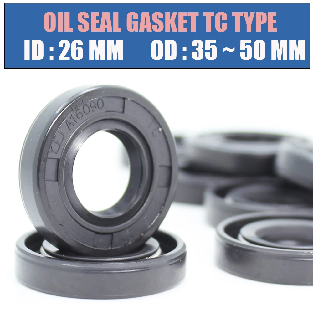 ID 26mm Oil Seal Gasket TC Type Inner 26*35/36/37/38/40/42/43/44/45/47/48/50 mm 8Pcs Bearing Accessories Radial Shaft NBR Seals
ID 26mm Oil Seal Gasket TC Type Inner 26*35/36/37/38/40/42/43/44/45/47/48/50 mm 8Pcs Bearing Accessories Radial Shaft NBR Seals