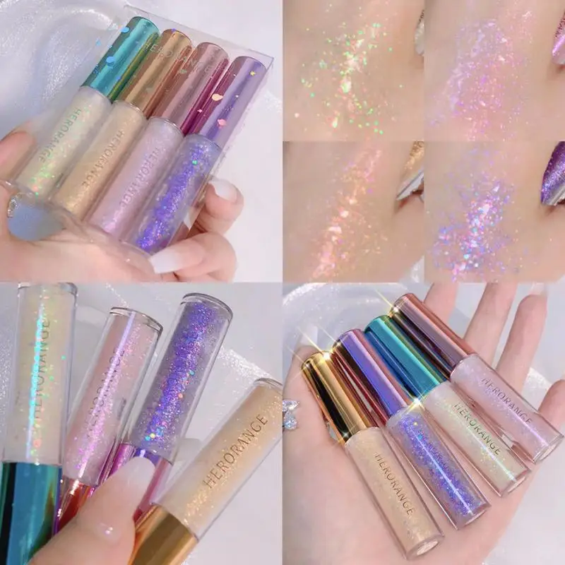 HERORANGE Diamond Eye Shadow 4pcs Metal Shimmer Glow Glitter Liquid Eyeshadow Makeup Pigment Silkworm High-gloss Beauty Cosmetic
HERORANGE Diamond Eye Shadow 4pcs Metal Shimmer Glow Glitter Liquid Eyeshadow Makeup Pigment Silkworm High-gloss Beauty Cosmetic