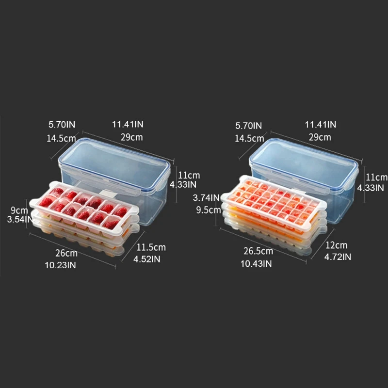 H7JB Kitchen Ice Cube Trays 36 Cells/144 Cells with Airtight Locking Lid Ice Cube 
H7JB Kitchen Ice Cube Trays 36 Cells/144 Cells with Airtight Locking Lid Ice Cube