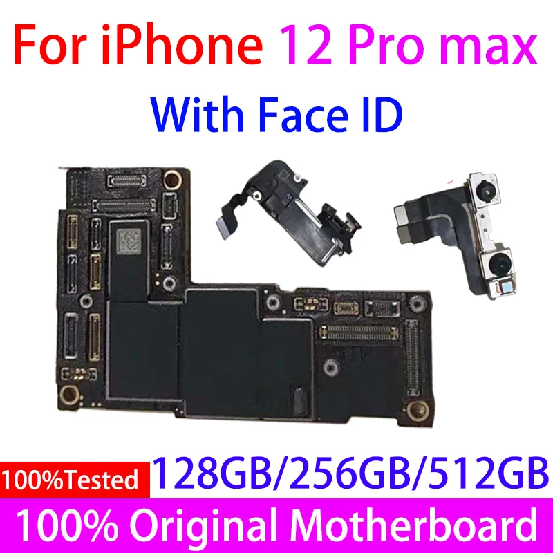 Original Plate For iPhone 12 Pro Max Motherboard With Face ID 256GB 128GB For iPhone12Pro Max case Mainboard Free iCloud tested
Original Plate For iPhone 12 Pro Max Motherboard With Face ID 256GB 128GB For iPhone12Pro Max case Mainboard Free iCloud tested