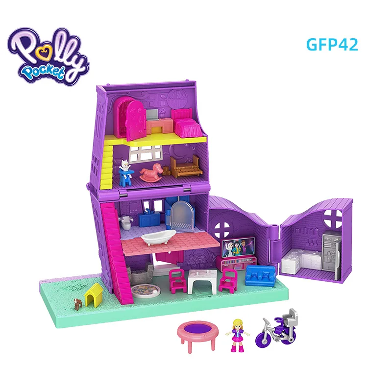 Оригинальная карманная кукла Mattel Polly скрытый мир мини-сцена для девочек домашние