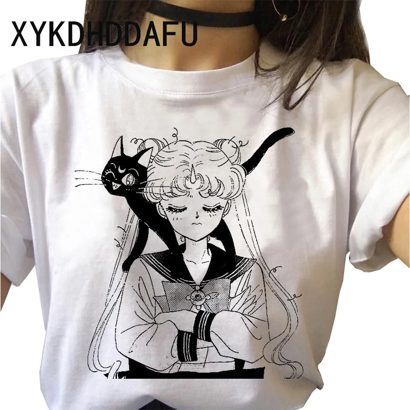 Kawaii Harajuku T-shirt Top Sailor Moon T-shirt Women Ulzzang Cartoon Aesthetic T-shirt Women 2021
Kawaii Harajuku T-shirt Top Sailor Moon T-shirt Women Ulzzang Cartoon Aesthetic T-shirt Women 2021