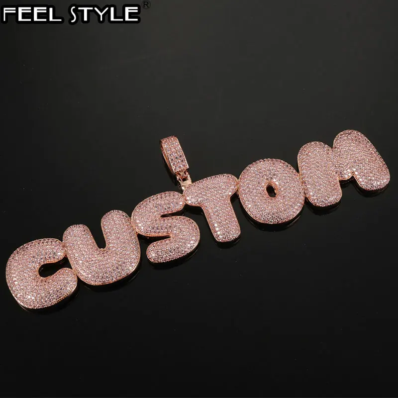 Custom Name Zircon Iced Out Bubble Letters Chain Pendants & Necklaces For Men Hip Hop Jewelry With 3mm Rope Chain
Custom Name Zircon Iced Out Bubble Letters Chain Pendants & Necklaces For Men Hip Hop Jewelry With 3mm Rope Chain