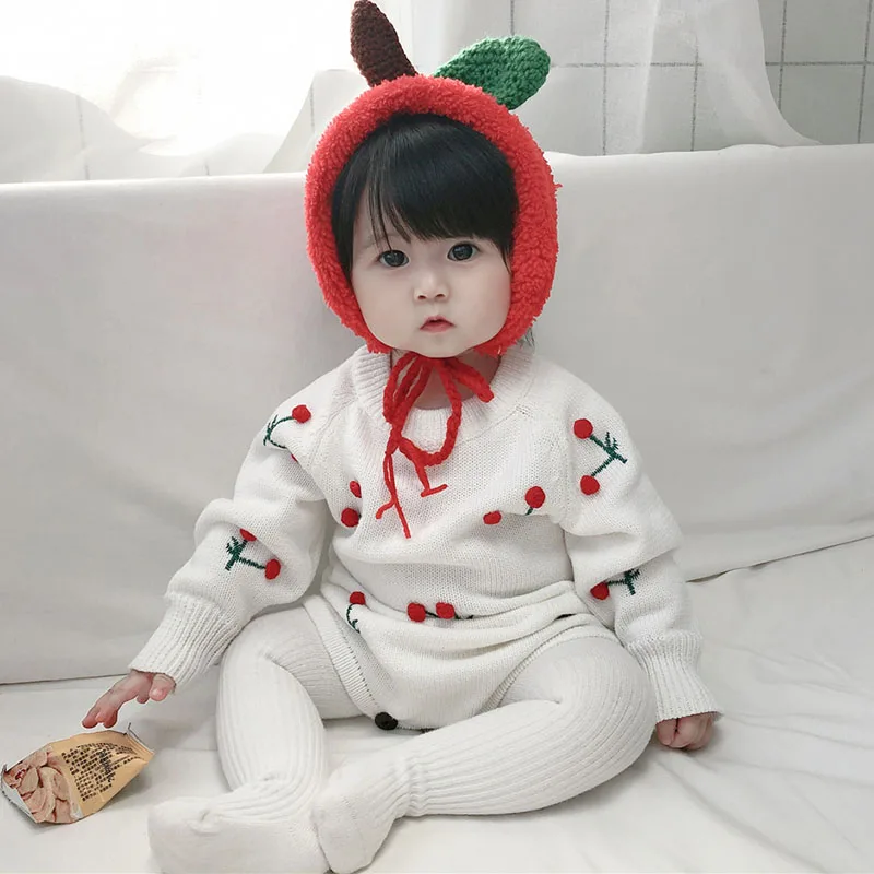Baby Girl Clothes Newnborn Cherry Embroidery Rompers Autumn winter Baby Knitted Sweater Baby Boys Romper Cotton Infant Clothing
Baby Girl Clothes Newnborn Cherry Embroidery Rompers Autumn winter Baby Knitted Sweater Baby Boys Romper Cotton Infant Clothing