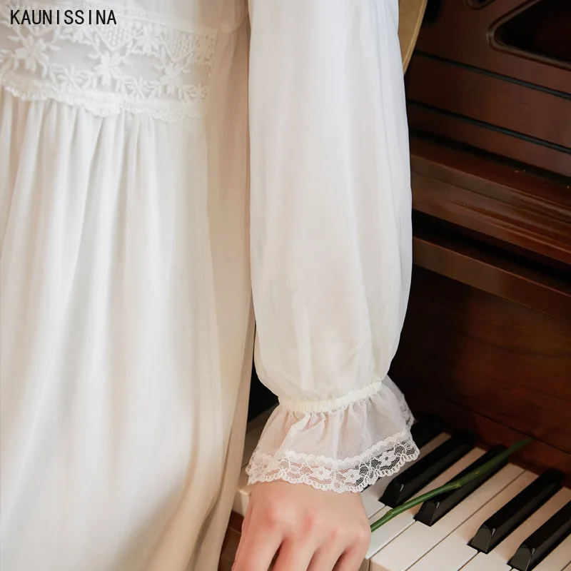 Women Victorian Style Long Sleeve Vintage Cotton Modal Nightgown Sleepwear Lingerie Dress Embroidered Lace Princess Nightdress
Women Victorian Style Long Sleeve Vintage Cotton Modal Nightgown Sleepwear Lingerie Dress Embroidered Lace Princess Nightdress