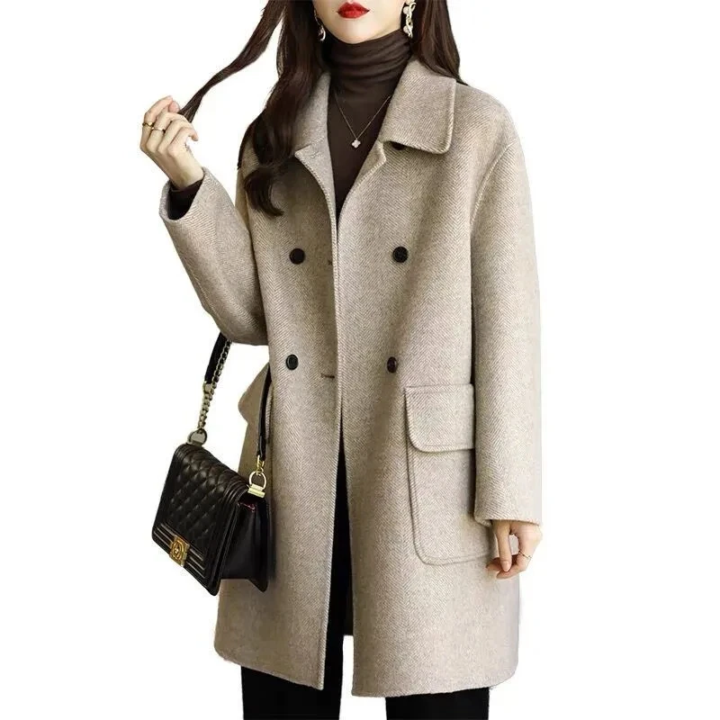 Women's Woolen Coat 2021 Autumn Winter New Female Long Large Size Thick Women Woolen Jacket Slim Lady Clothing Women's Outcoat C
Women's Woolen Coat 2021 Autumn Winter New Female Long Large Size Thick Women Woolen Jacket Slim Lady Clothing Women's Outcoat C