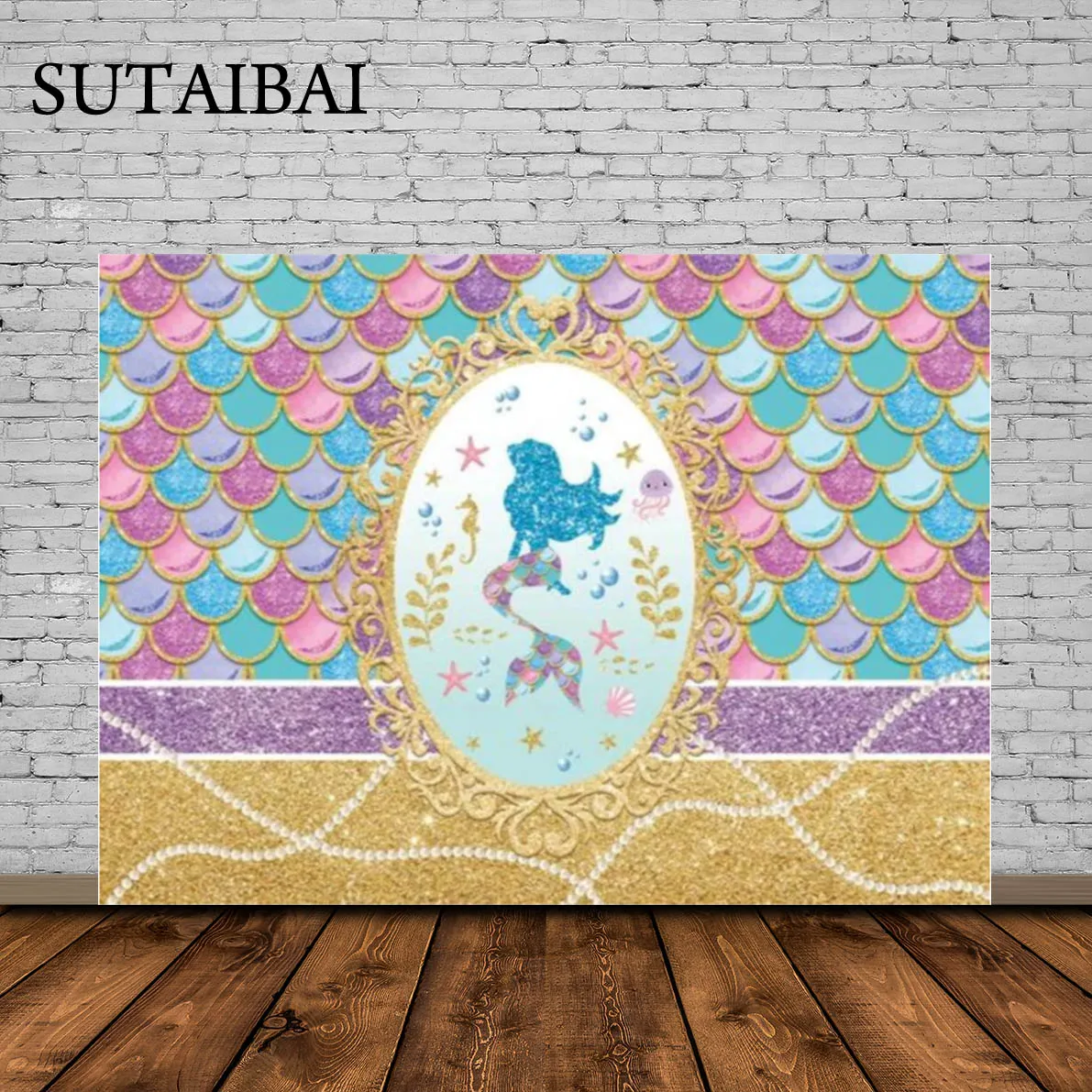 Mermaid Birthday Sea Baby Shower Newborn Girl Party Gold Backdrop Jellyfish Pearl Fish Scales Photozone Background
Mermaid Birthday Sea Baby Shower Newborn Girl Party Gold Backdrop Jellyfish Pearl Fish Scales Photozone Background