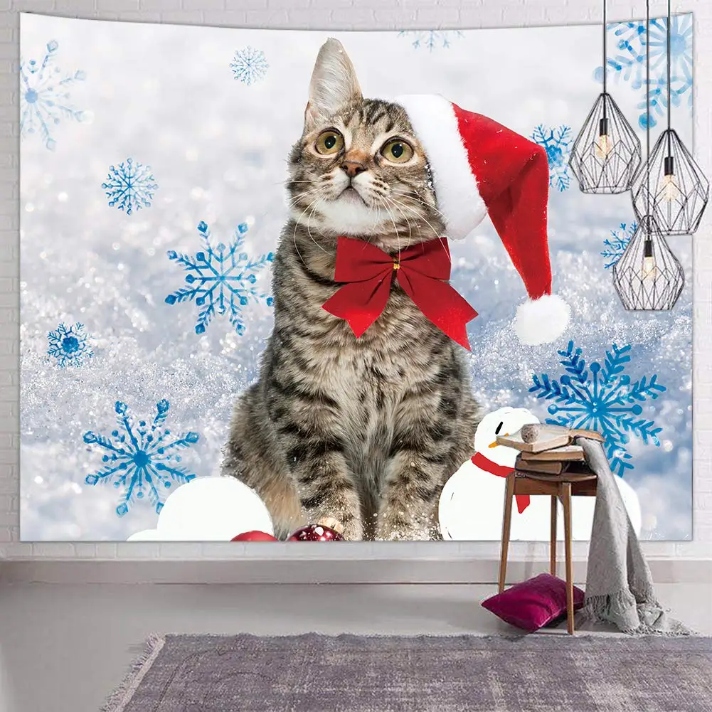 Christmas Snowman Cat Wall Hanging Small White Hippie Tapestries for Bedroom Living Room Dorm
Christmas Snowman Cat Wall Hanging Small White Hippie Tapestries for Bedroom Living Room Dorm