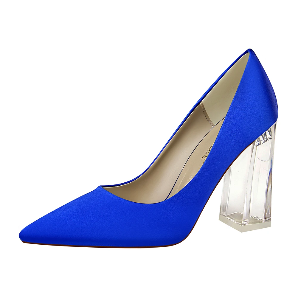 Plus Size 43 Silk Shoes Women 10cm High Heels Women Transparent Heel Pumps for Ladies Office Party Female Dress Footwear 12Color
Plus Size 43 Silk Shoes Women 10cm High Heels Women Transparent Heel Pumps for Ladies Office Party Female Dress Footwear 12Color