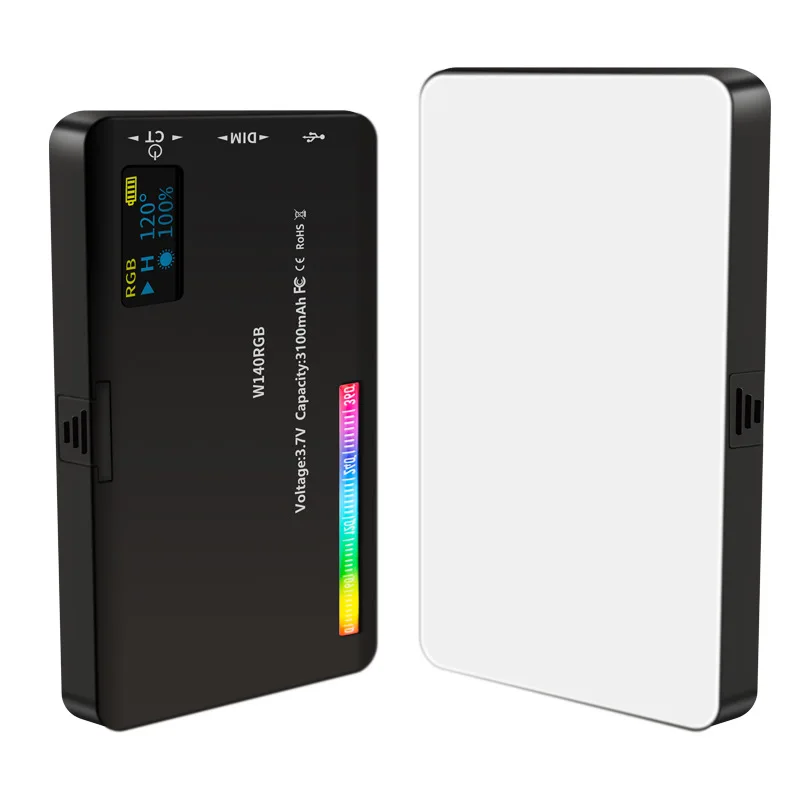 Светодиодсветильник лампа W140 RGB для видеосъемки, 2022-2500 K, ЖК-дисплей, Холодный башмак
Светодиодсветильник лампа W140 RGB для видеосъемки, 2022-2500 K, ЖК-дисплей, Холодный башмак