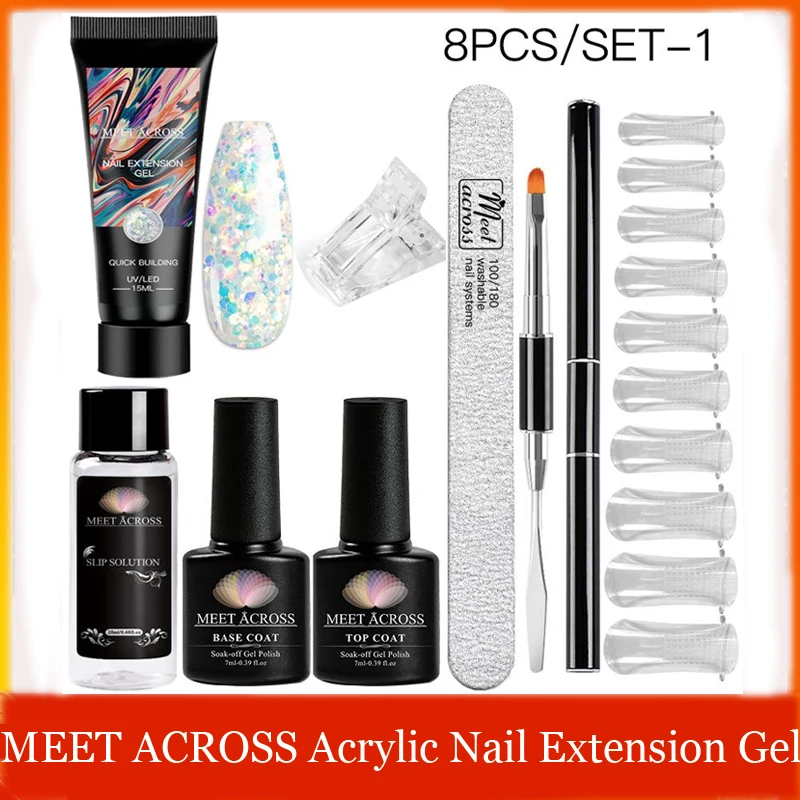 MEET ACROSS 8pcs Acrylic Nail Extension Gel Manicure Set Extend Builder Nail Kits Finger Nail Extension Glitter Gel Nail Art Set
MEET ACROSS 8pcs Acrylic Nail Extension Gel Manicure Set Extend Builder Nail Kits Finger Nail Extension Glitter Gel Nail Art Set