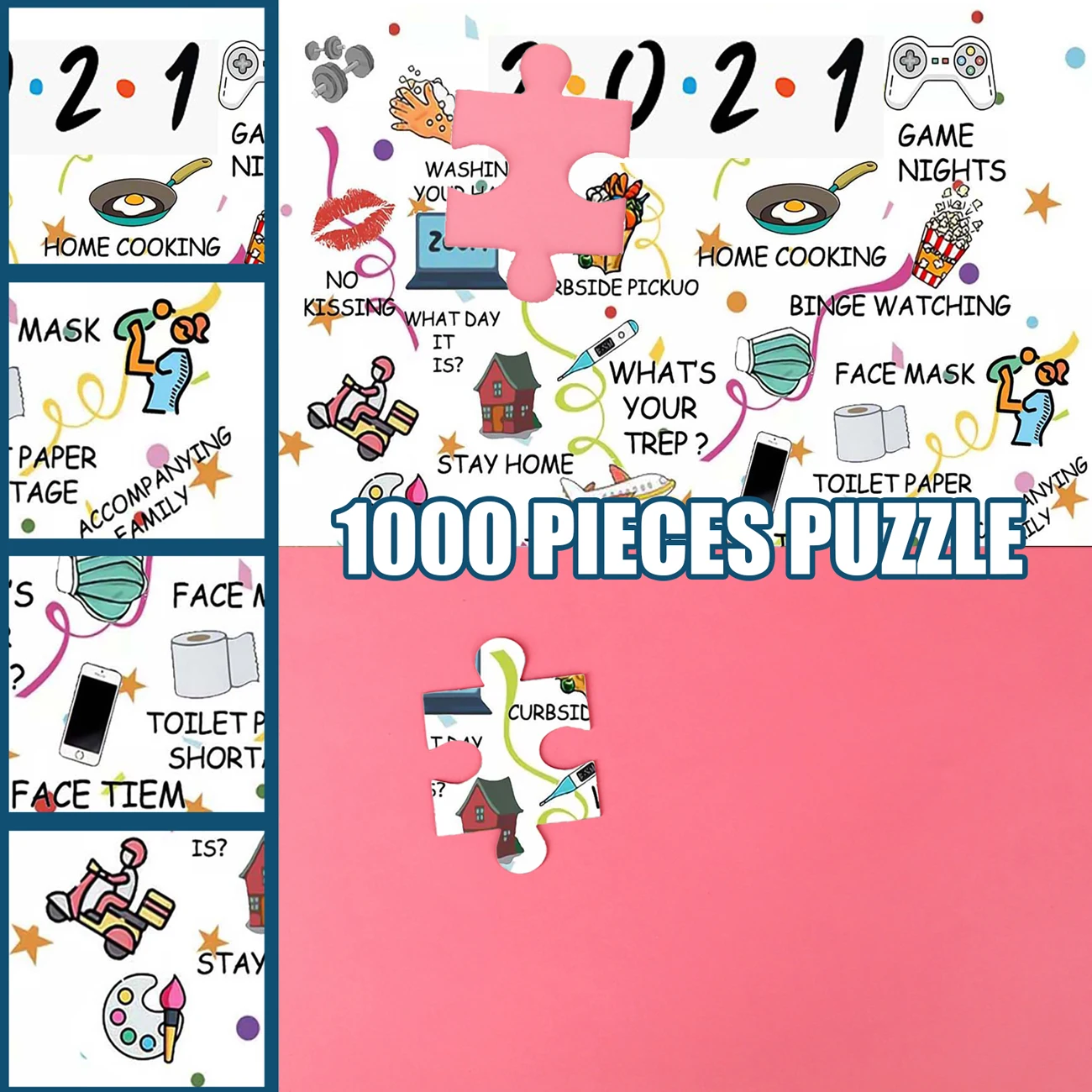 1000pcs Annual Event Jigsaw Thicken Puzzles 2021 Commemorative Puzzle Education Toy Relieve Your Pressure For 7-14 Years Old Kid
1000pcs Annual Event Jigsaw Thicken Puzzles 2021 Commemorative Puzzle Education Toy Relieve Your Pressure For 7-14 Years Old Kid