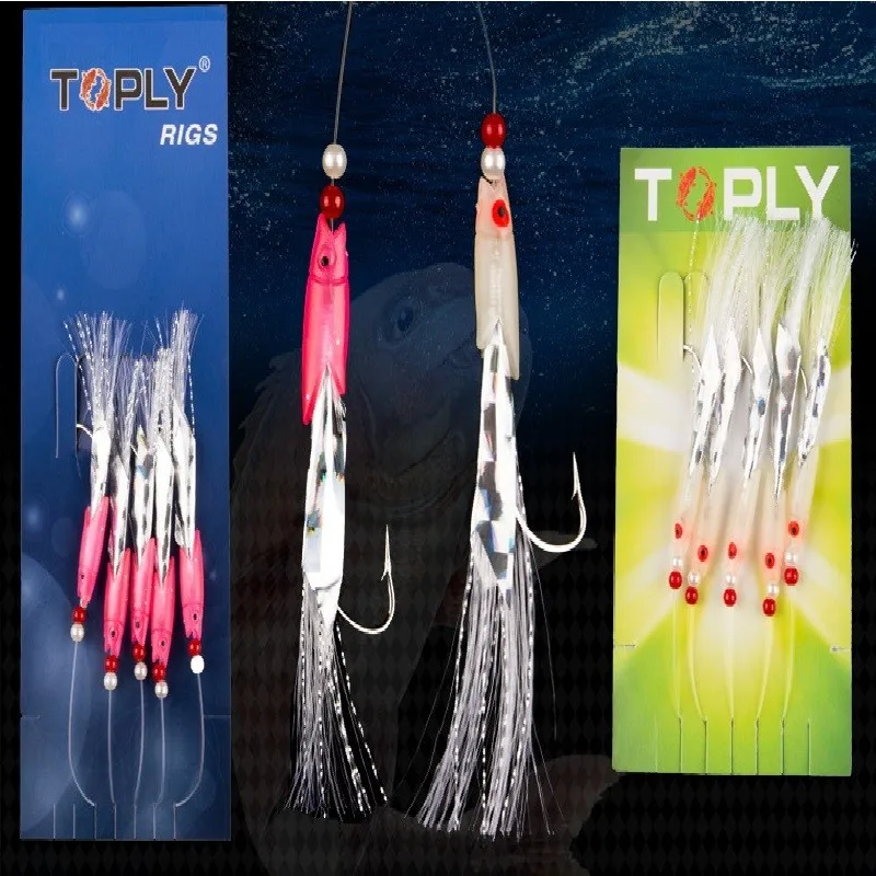 5 Pcs Fishing Lure Mackerel Bashers 5 Hook Sea Fishing Rigs Fishing Lure String Anti-entanglement Fish Head Hook Terminal Tackle
5 Pcs Fishing Lure Mackerel Bashers 5 Hook Sea Fishing Rigs Fishing Lure String Anti-entanglement Fish Head Hook Terminal Tackle