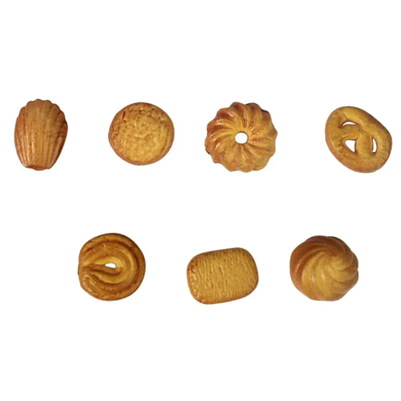 

7pcs Mini Food Bread Ornament Miniature Dollhouse Decor Doll house Accessories Fake Croissant Home Craft