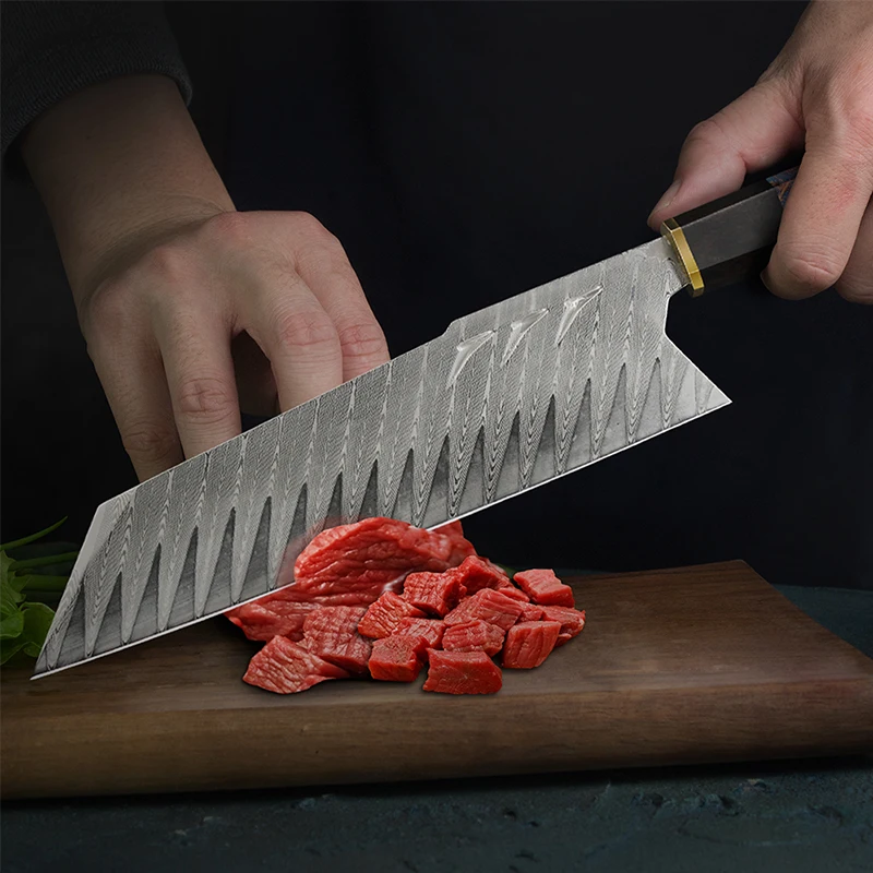 Нож сантоку из дамасской стали FZIZUO японский шеф-нож унито ручной работы с